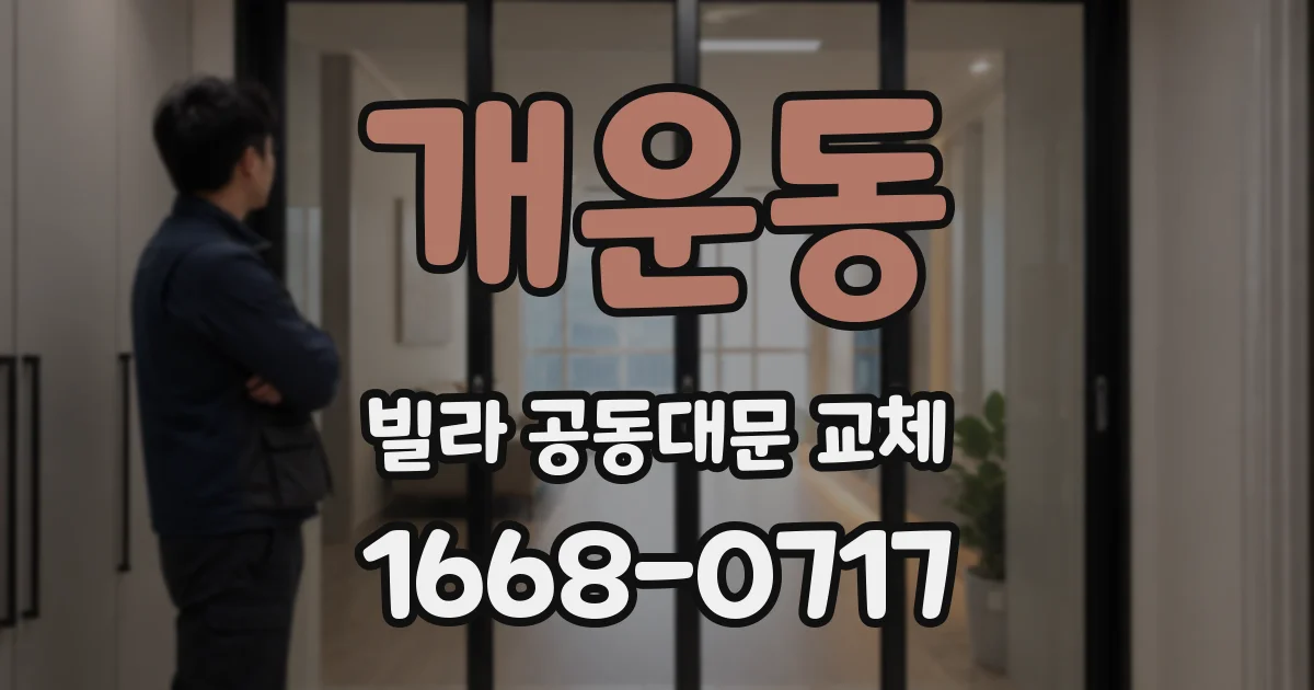 개운동 빌라 공동대문 교체