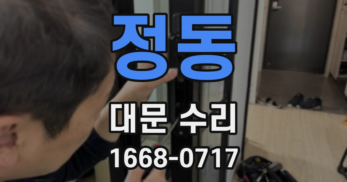정동 대문 수리