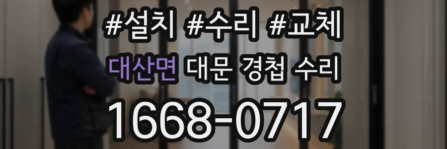 대산면 대문 경첩 수리