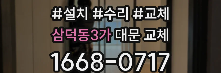 삼덕동3가 대문 교체