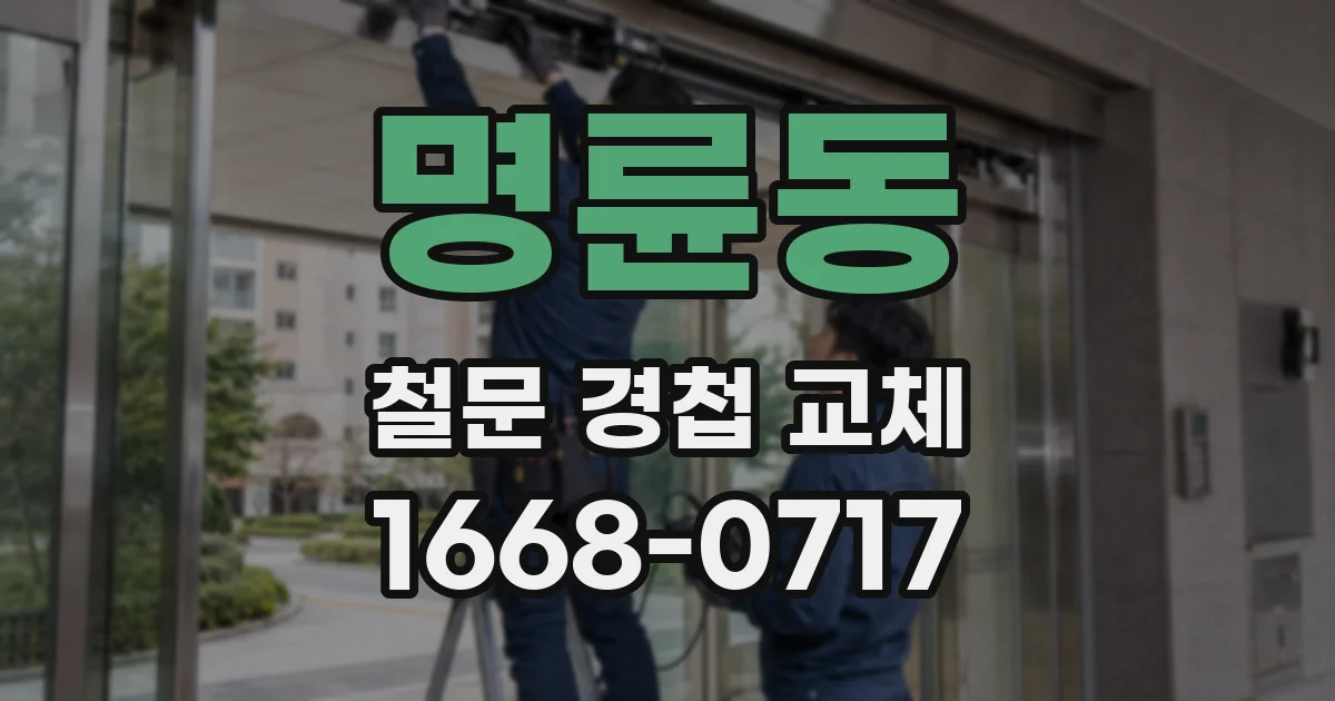 명륜동 철문 경첩 교체