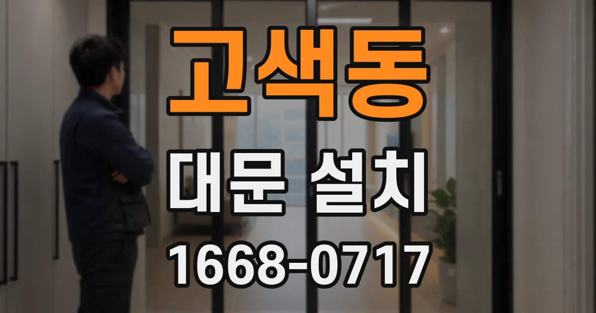 고색동 대문 설치