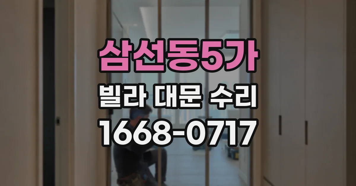 삼선동5가 빌라 대문 수리