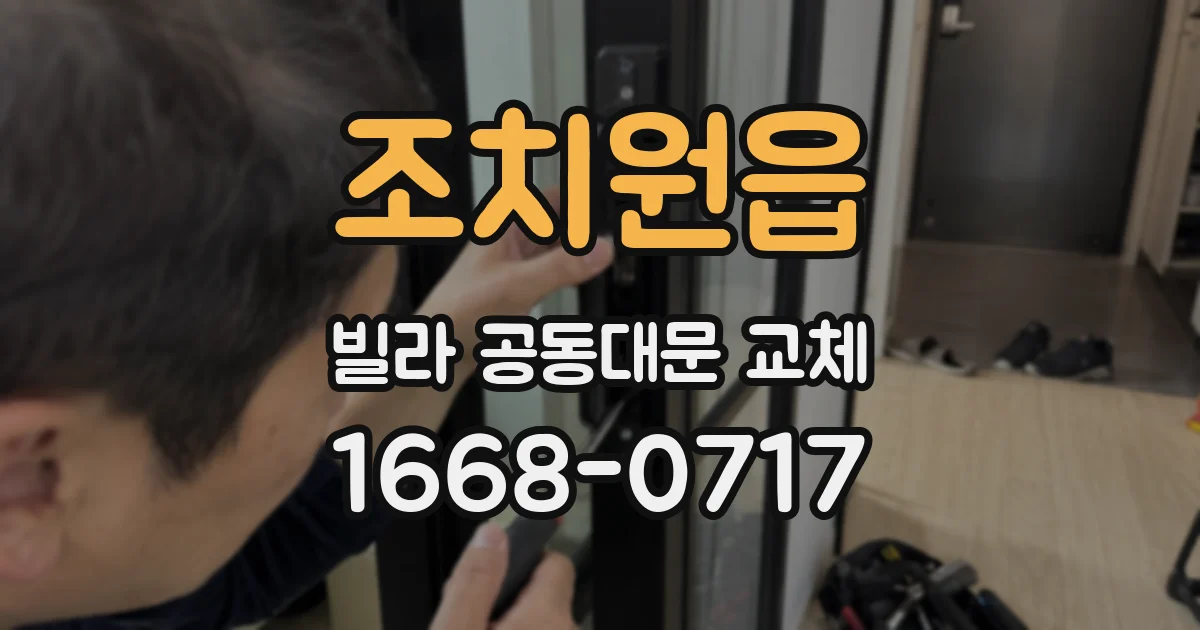 조치원읍 빌라 공동대문 교체