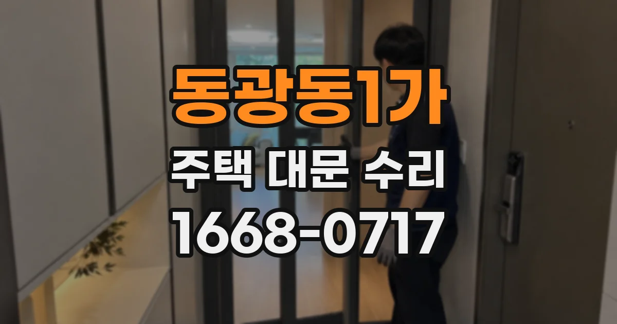 동광동1가 주택 대문 수리