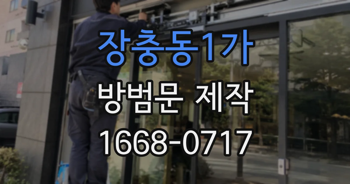 장충동1가 방범문 제작