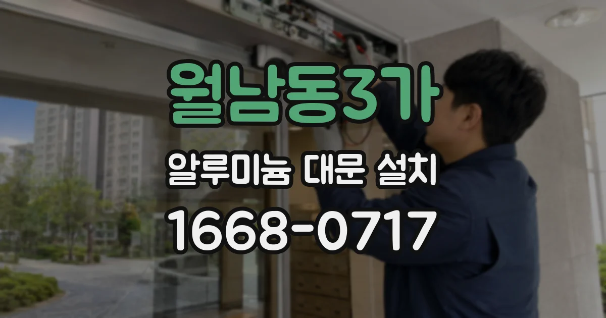 월남동3가 알루미늄 대문 설치