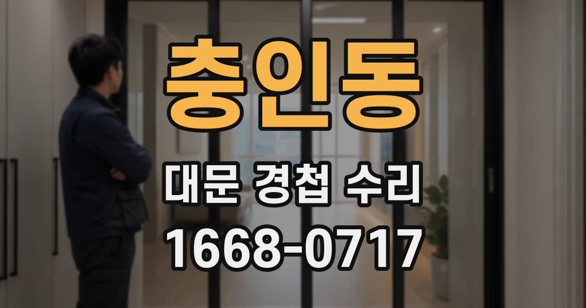 충인동 대문 경첩 수리