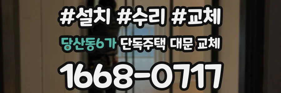 당산동6가 단독주택 대문 교체