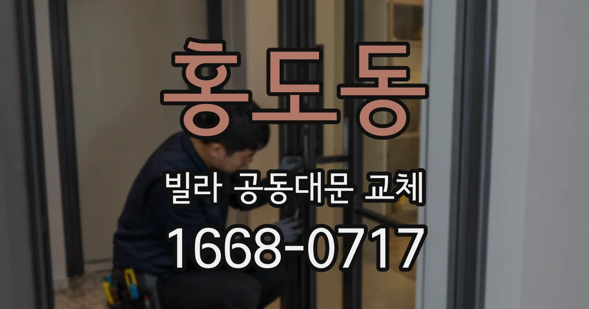 홍도동 빌라 공동대문 교체