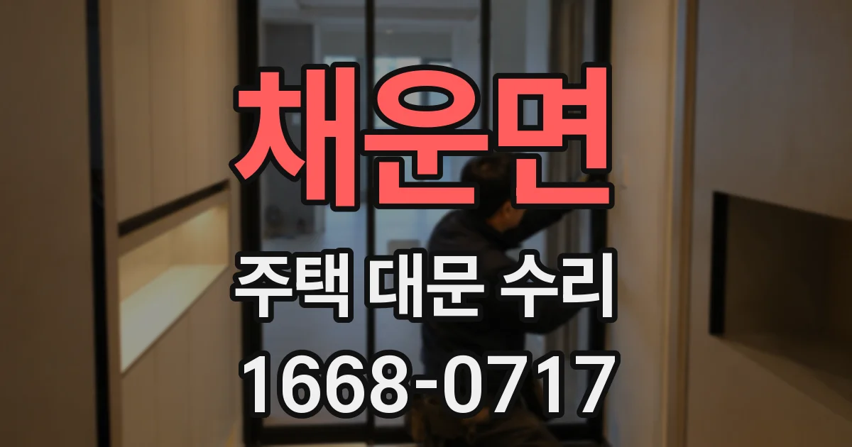 채운면 주택 대문 수리