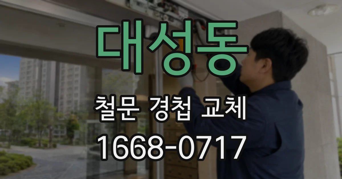 대성동 철문 경첩 교체