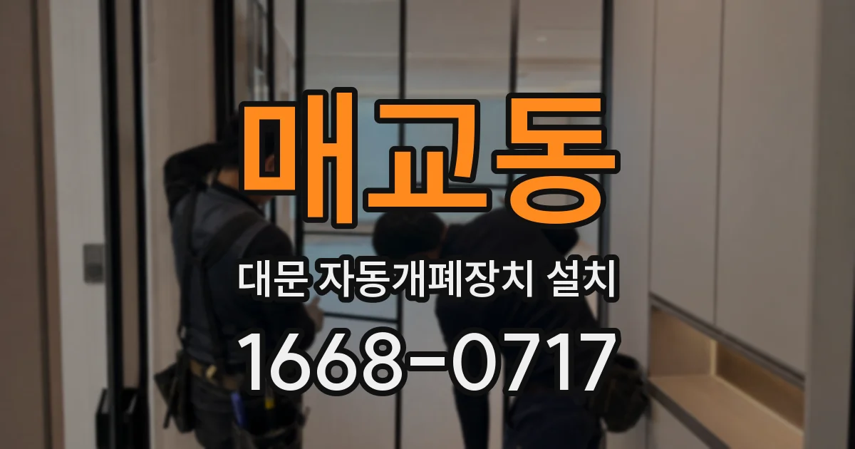 매교동 대문 자동개폐장치 설치