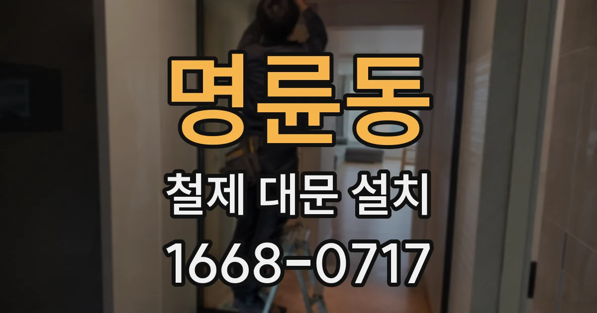 명륜동 철제 대문 설치