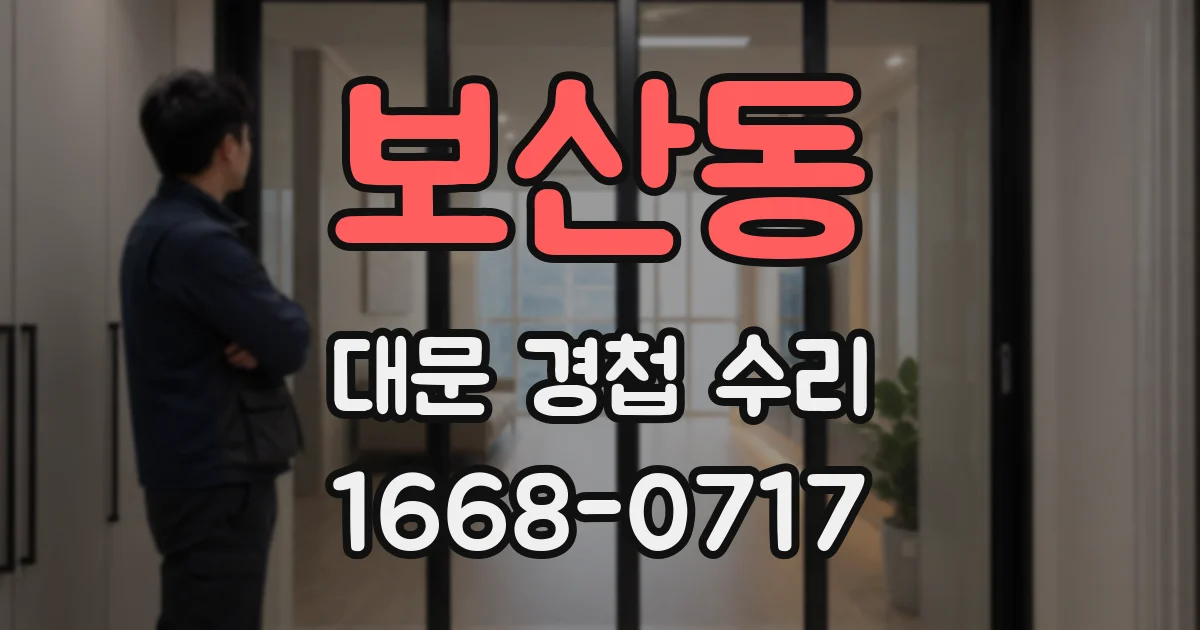 보산동 대문 경첩 수리