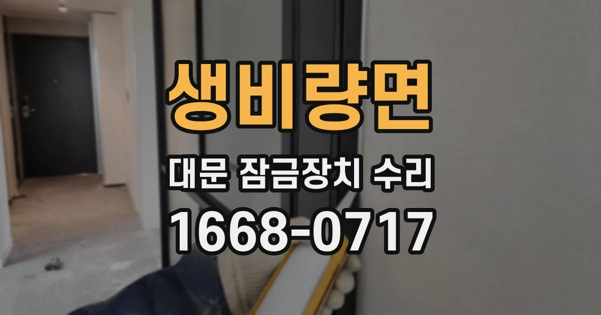 생비량면 대문 잠금장치 수리