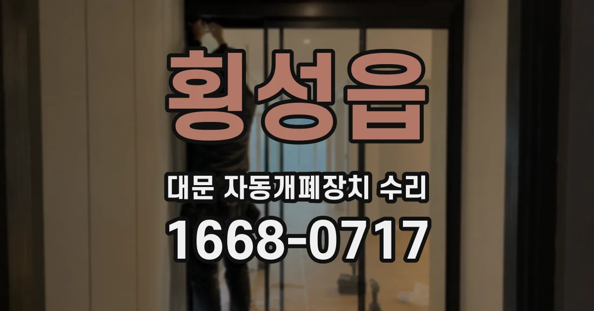 횡성읍 대문 자동개폐장치 수리