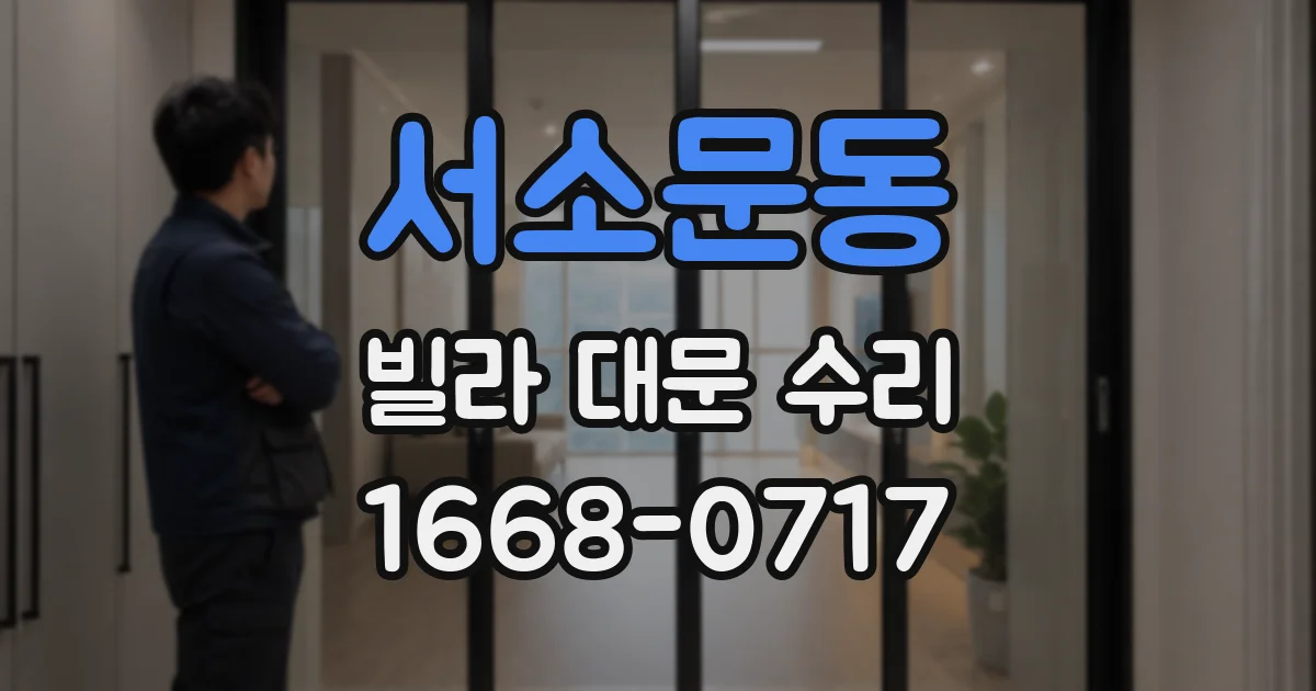 서소문동 빌라 대문 수리