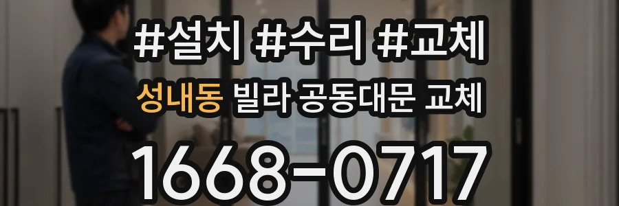 성내동 빌라 공동대문 교체