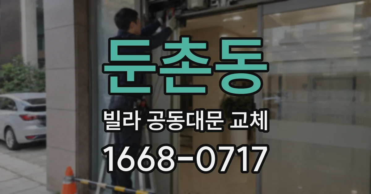둔촌동 빌라 공동대문 교체