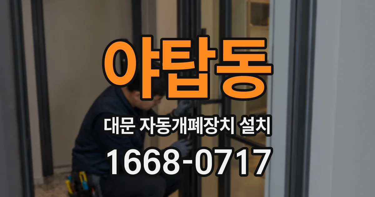 야탑동 대문 자동개폐장치 설치