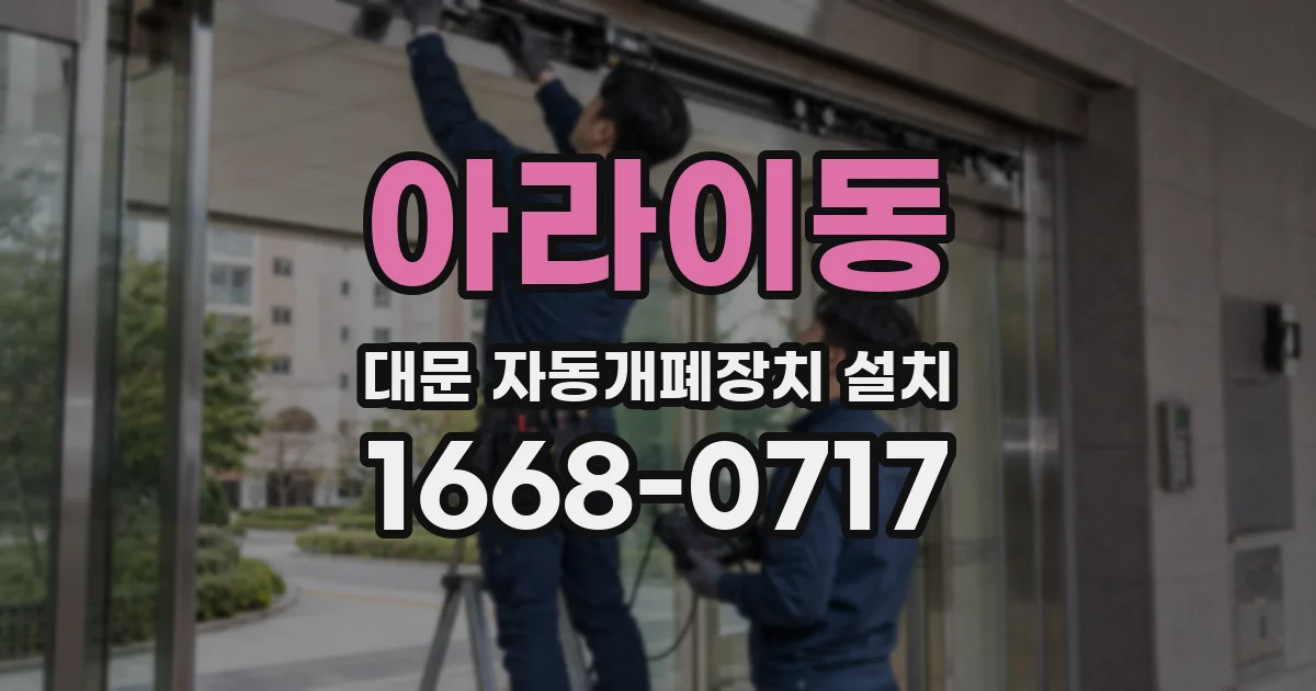 아라이동 대문 자동개폐장치 설치