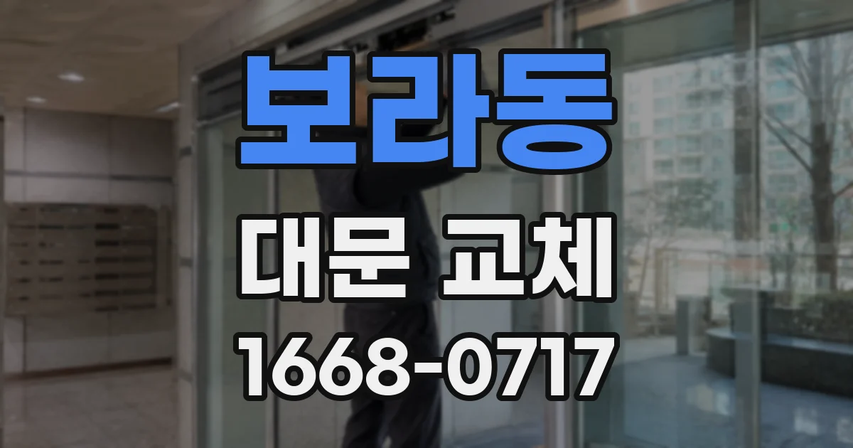 보라동 대문 교체