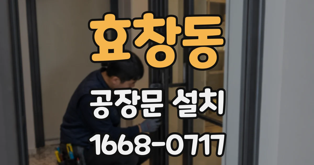 효창동 공장문 설치