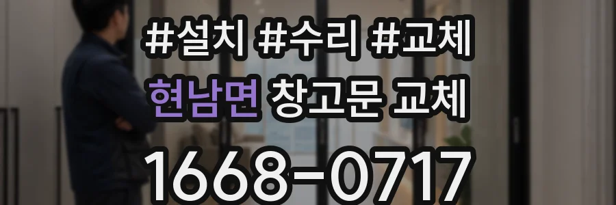 현남면 창고문 교체