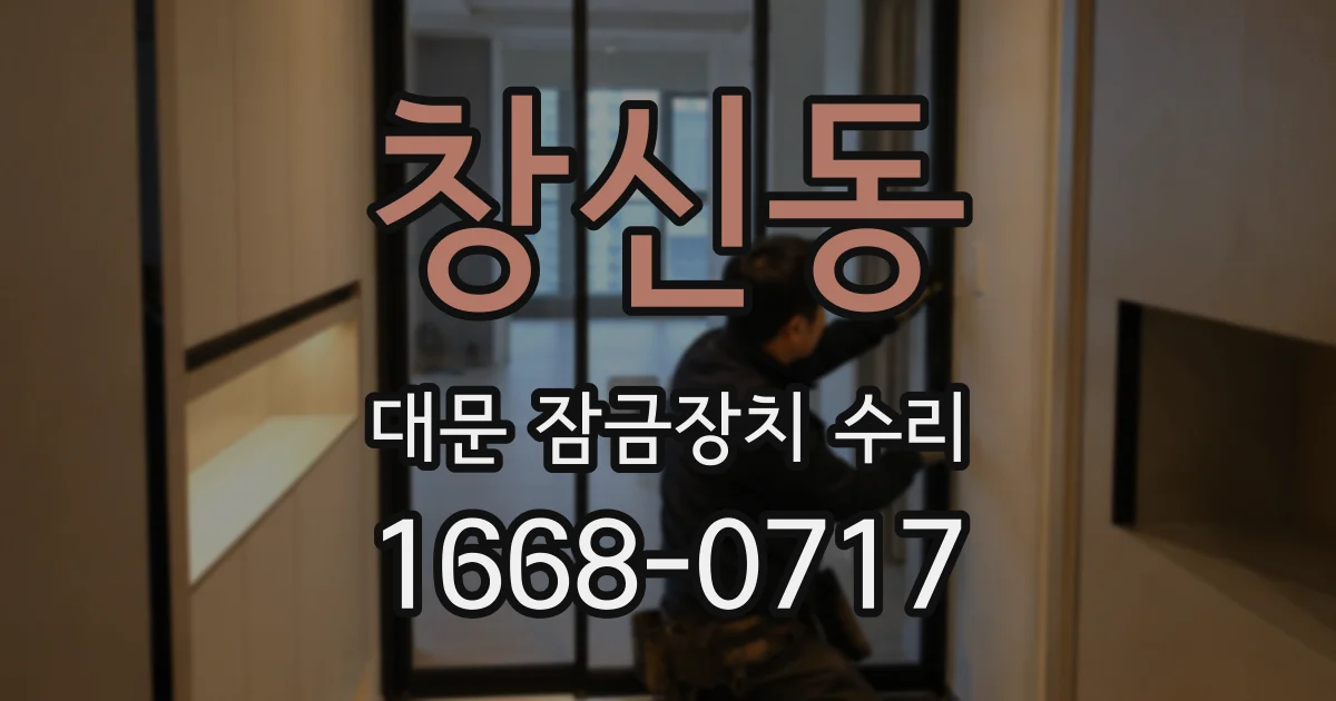 창신동 대문 잠금장치 수리
