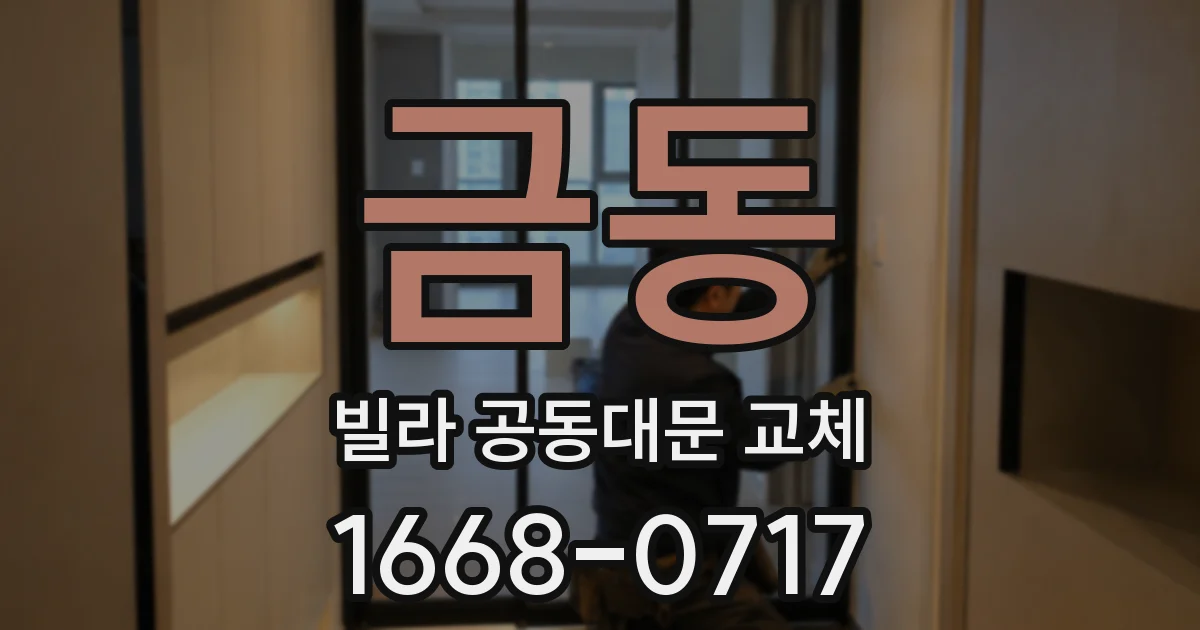 금동 빌라 공동대문 교체