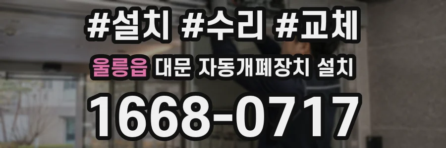 울릉읍 대문 자동개폐장치 설치