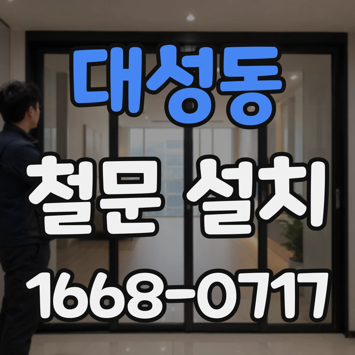 대성동 철문 설치