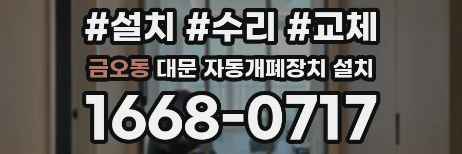 금오동 대문 자동개폐장치 설치