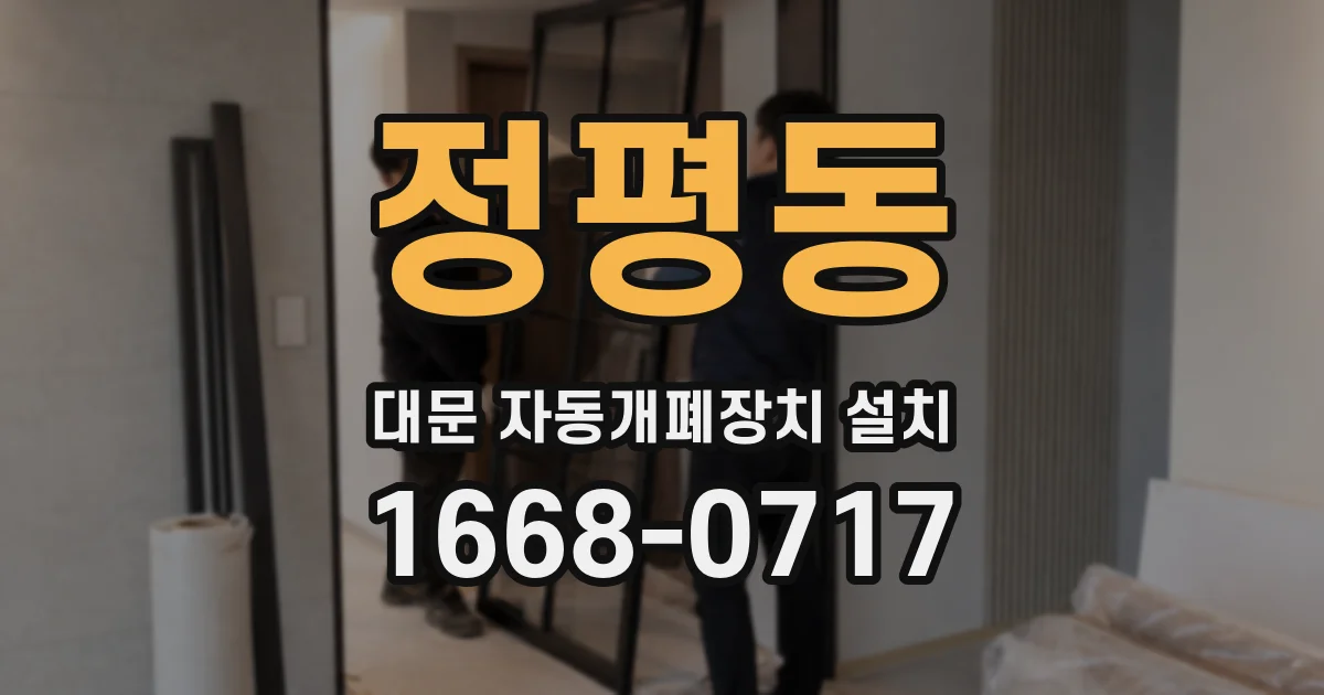 정평동 대문 자동개폐장치 설치