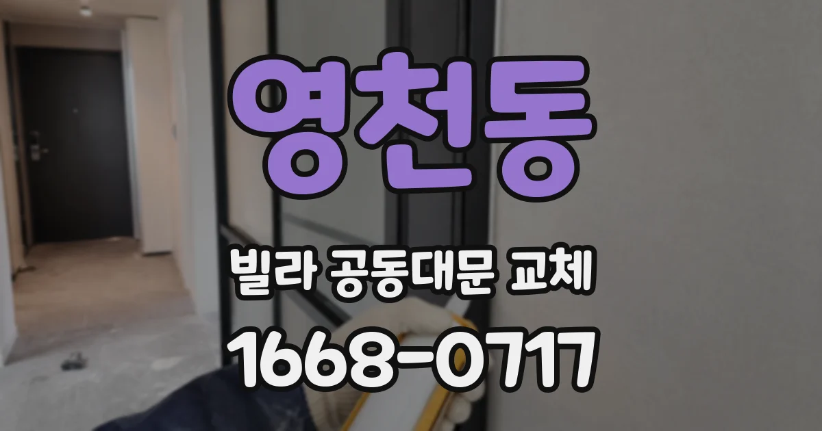 영천동 빌라 공동대문 교체