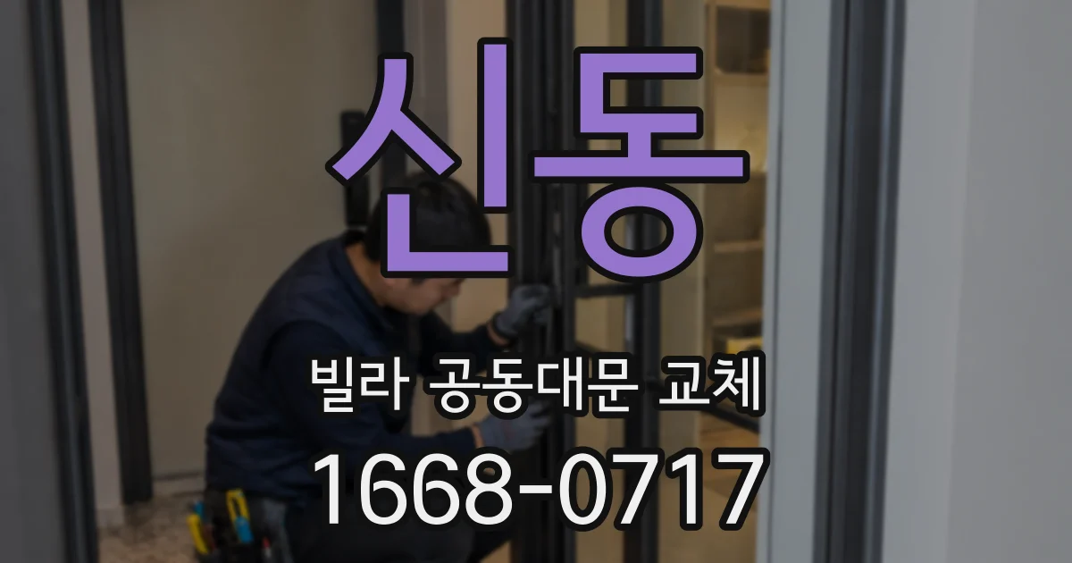 신동 빌라 공동대문 교체