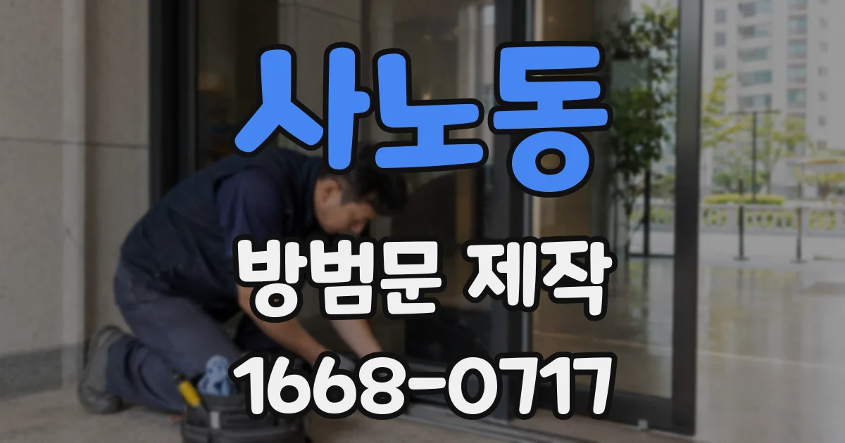 사노동 방범문 제작