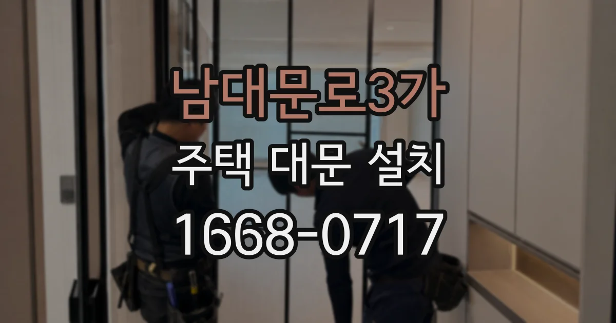 남대문로3가 주택 대문 설치