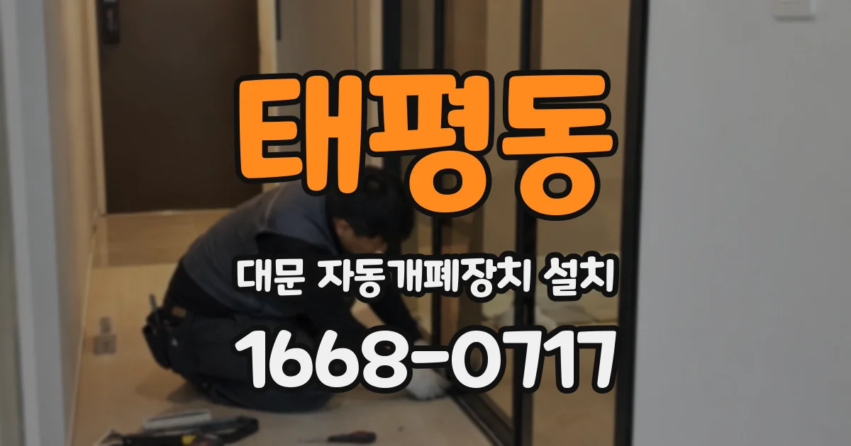 태평동 대문 자동개폐장치 설치