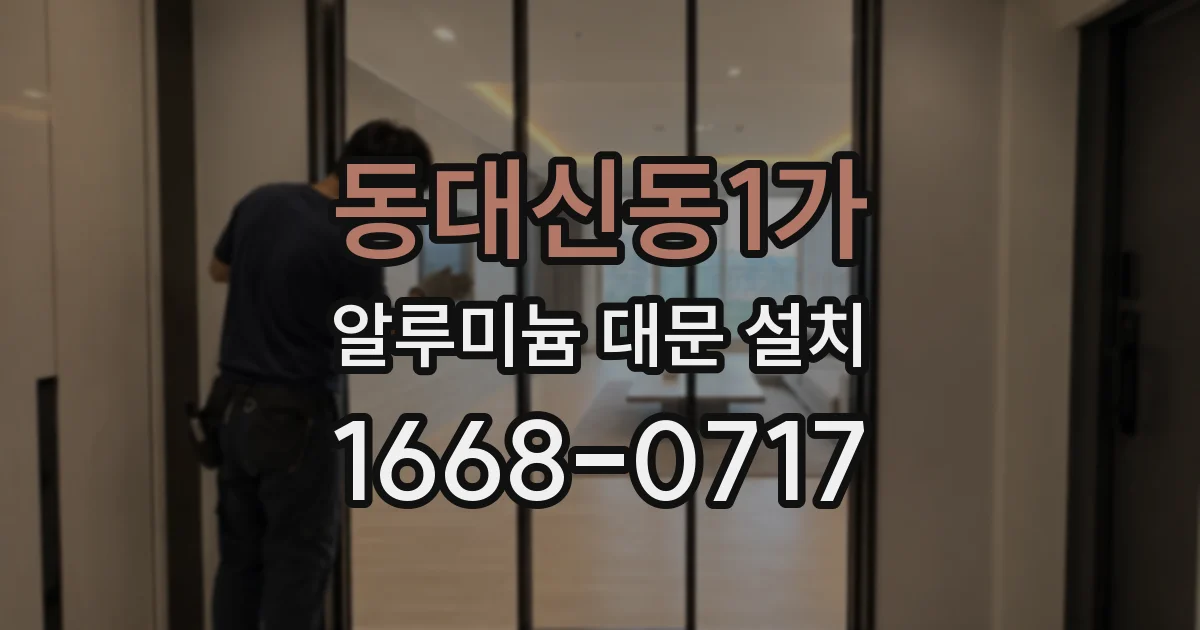 동대신동1가 알루미늄 대문 설치