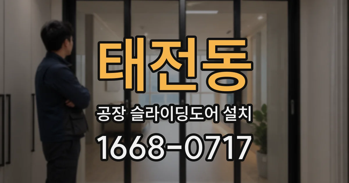태전동 공장 슬라이딩도어 설치