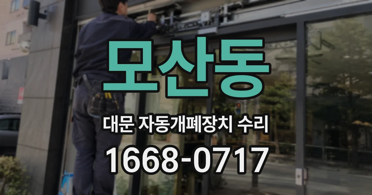 모산동 대문 자동개폐장치 수리