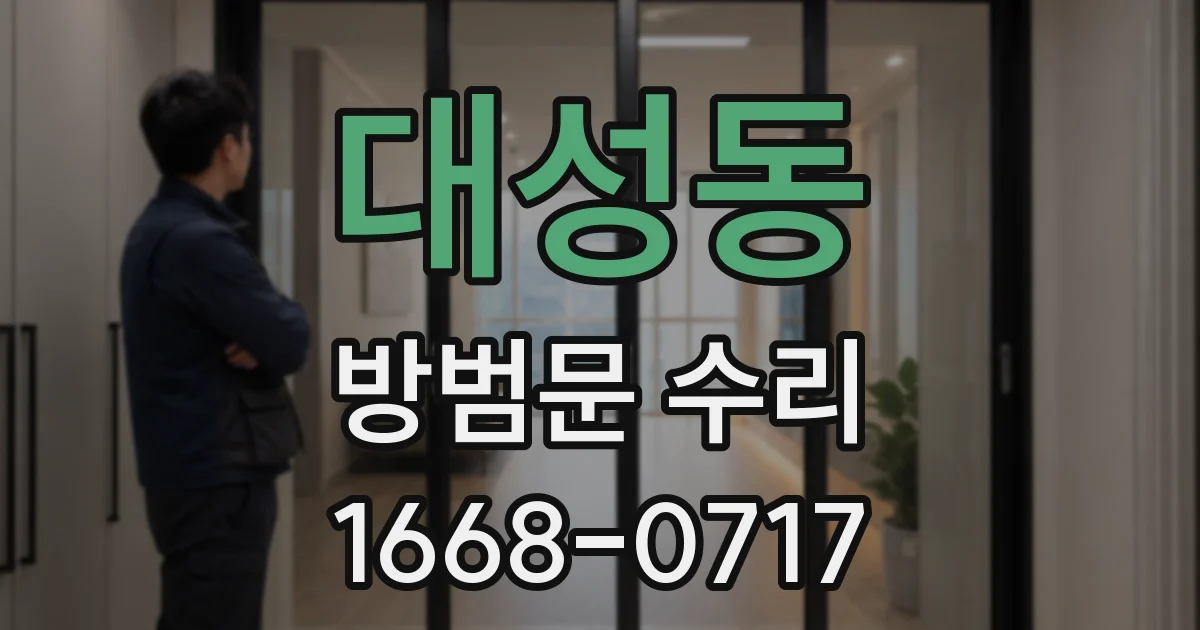 대성동 방범문 수리