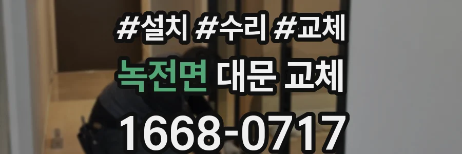 녹전면 대문 교체