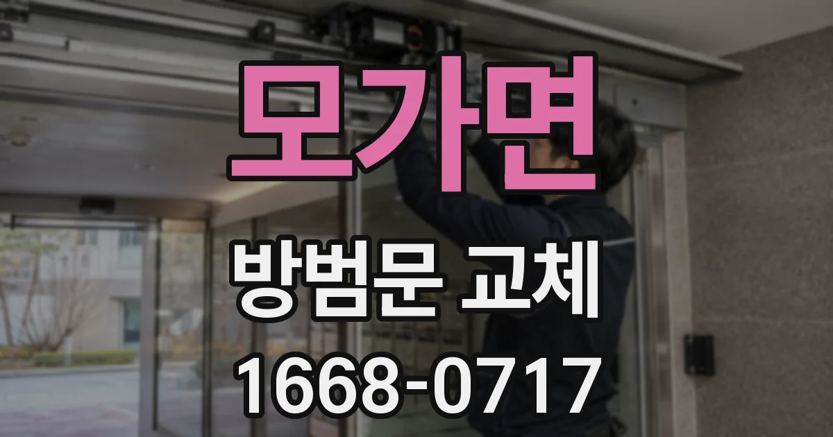 모가면 방범문 교체