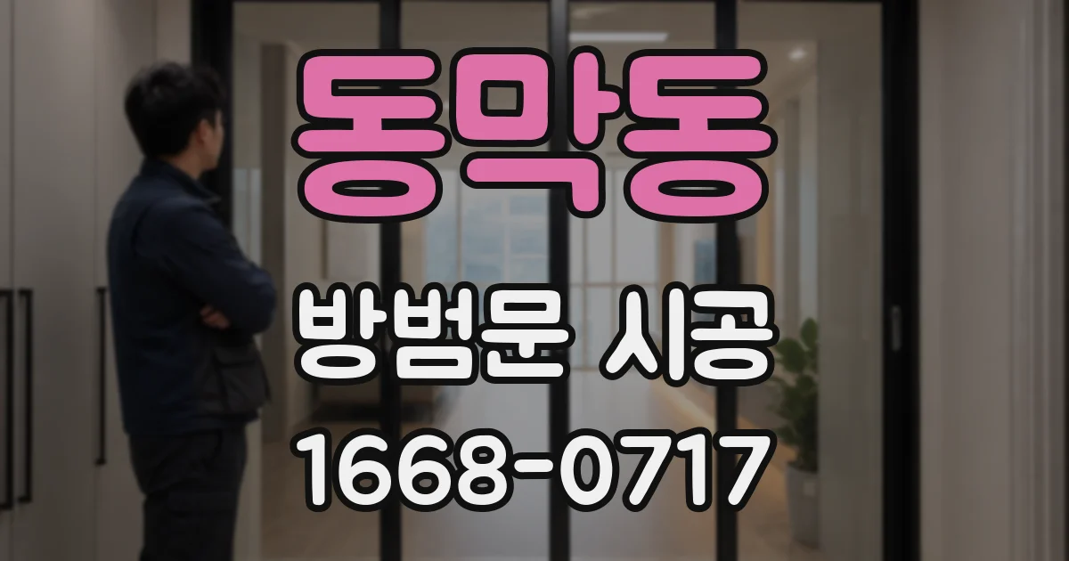 동막동 방범문 시공