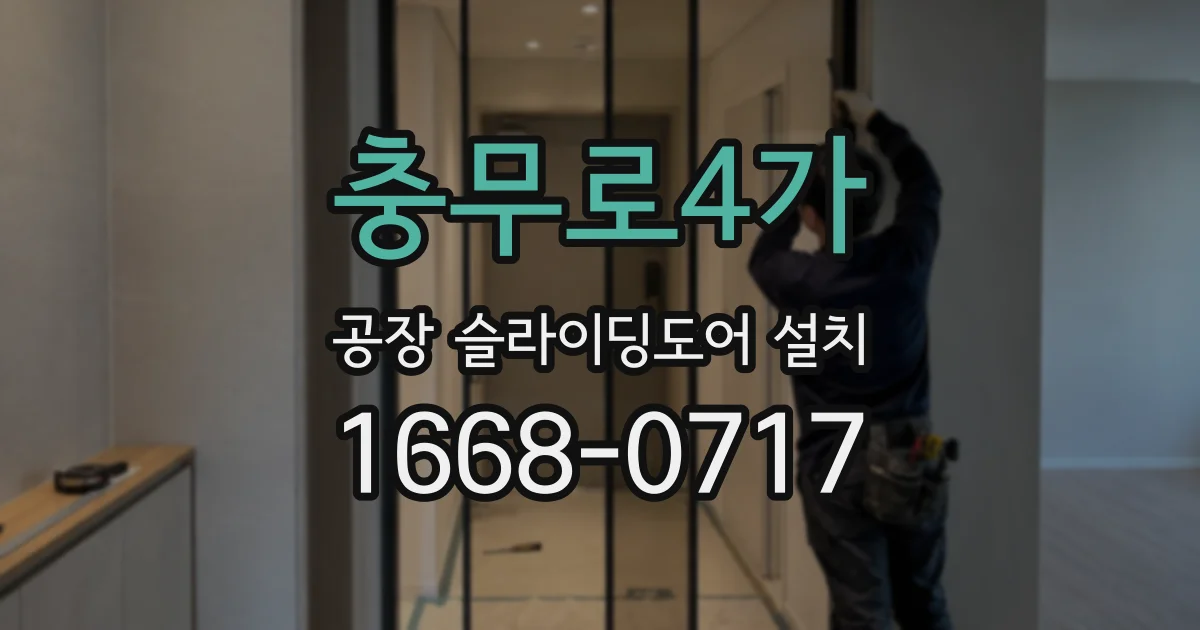 충무로4가 공장 슬라이딩도어 설치