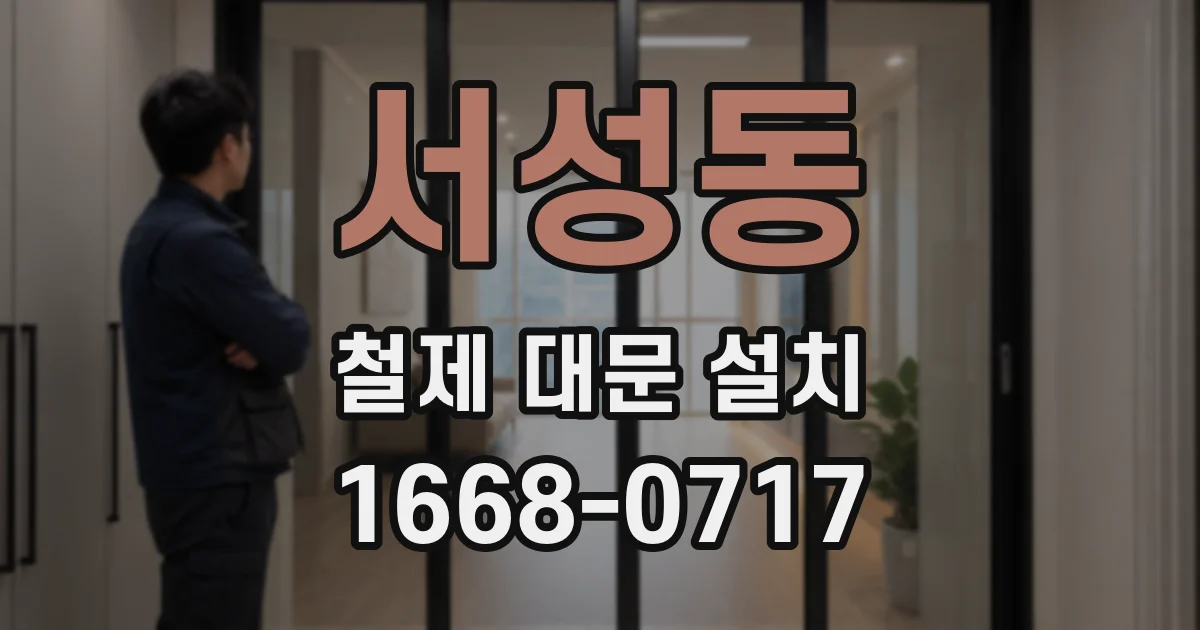 서성동 철제 대문 설치