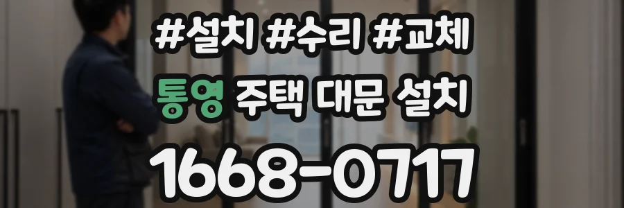 통영 주택 대문 설치
